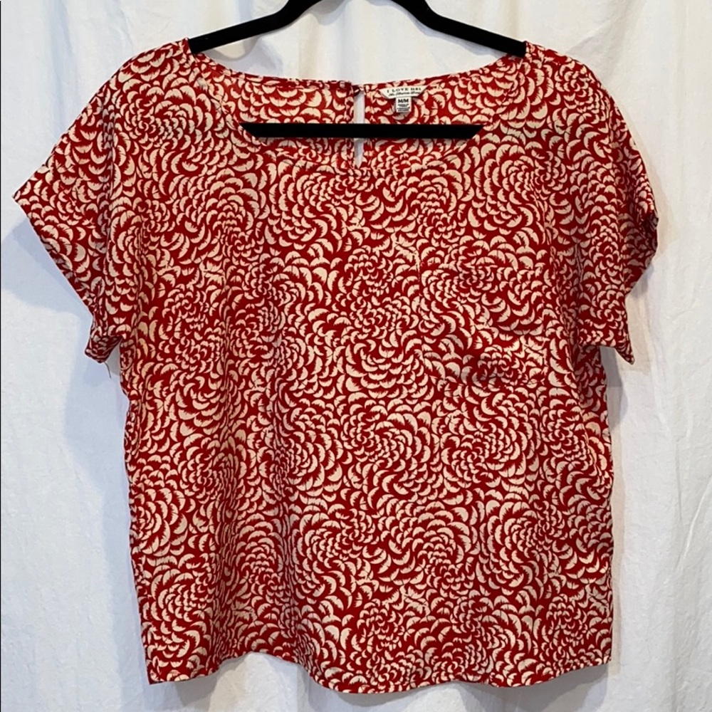 Floral Red Chiffon Top